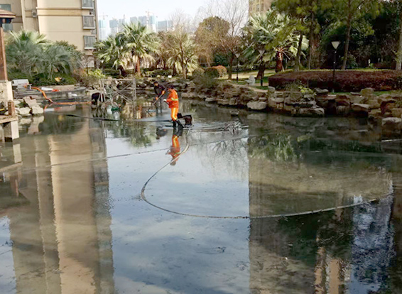 涟源景观池淤泥清理